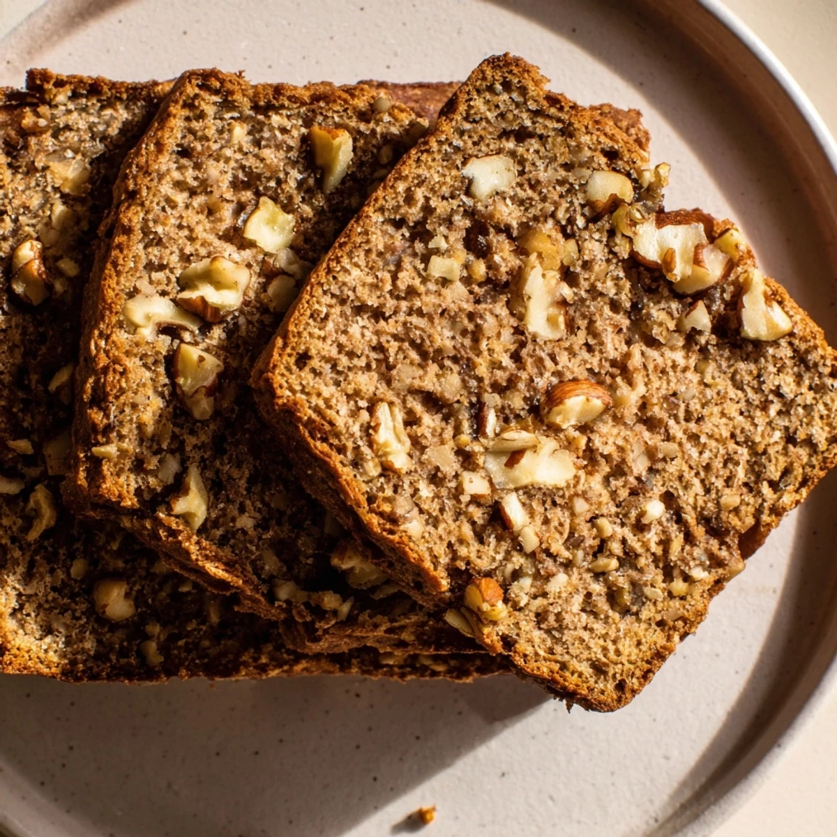 Freshly baked Nutty Whole Wheat Loaf Bread with a golden crust, ready to slice.