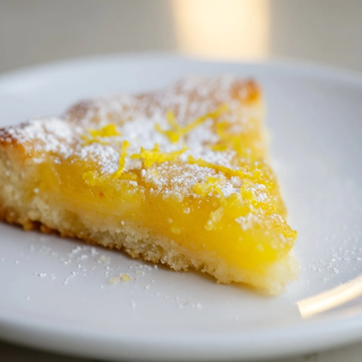 Lemon Bars Cut Triangles