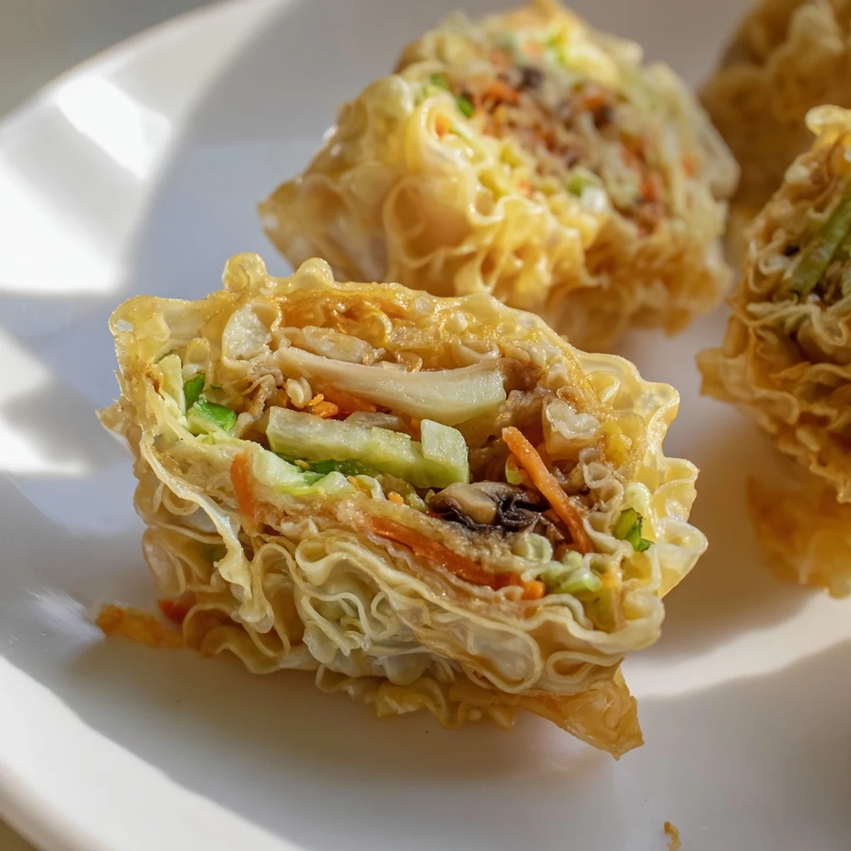 These crispy, pan-fried Rice Paper Dumplings offer a delicious crunch and savory veggie filling.