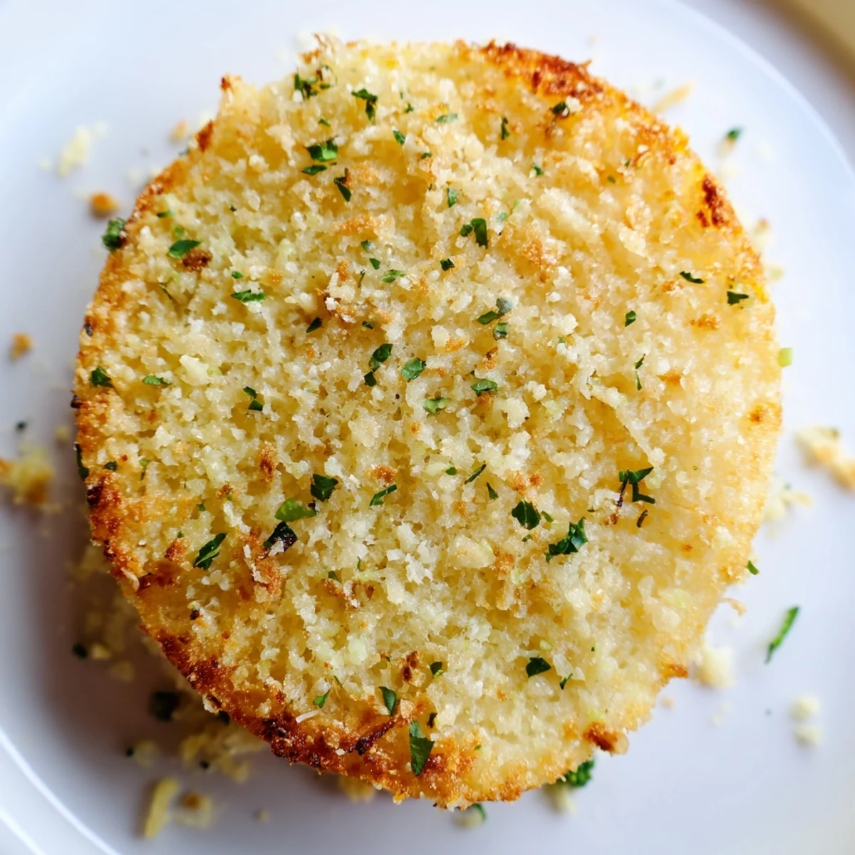 Gluten-free Cloud Bread Savory Toast with herbs, stacked on a white plate next to a small bowl of marinara sauce.