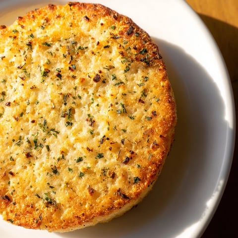 Golden-brown, fluffy Cloud Bread Savory Toast topped with fresh chives and parsley, arranged on a rustic wooden board.