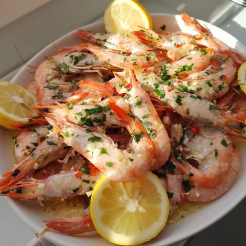 Fragrant Lemon Herb Shrimp Scampi with plump shrimp, tossed in a bright, flavorful lemon sauce, perfect dinner.