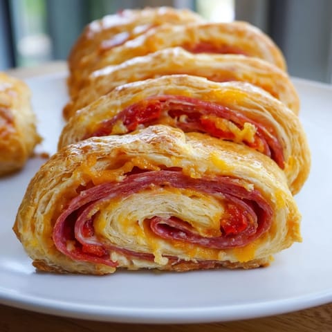 Cheddar Salami Buttery Scrolls