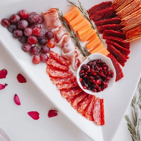 Crimson Crest Charcuterie Board