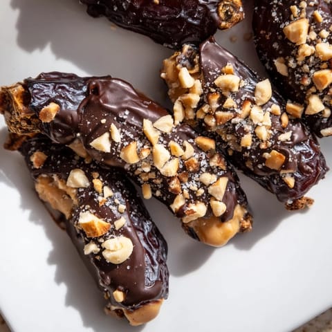 This Date Bark Snickers-Style photo details layers of peanut butter, dates, and chocolate pieces.