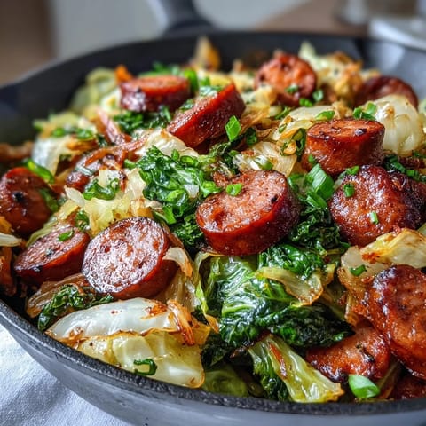 Smothered Cabbage With Sausage Skillet
