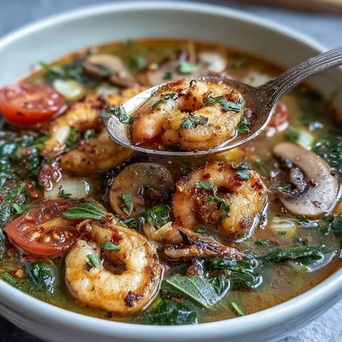 Spicy Tom Yum Soup served hot with lime wedges on the side for squeezing.