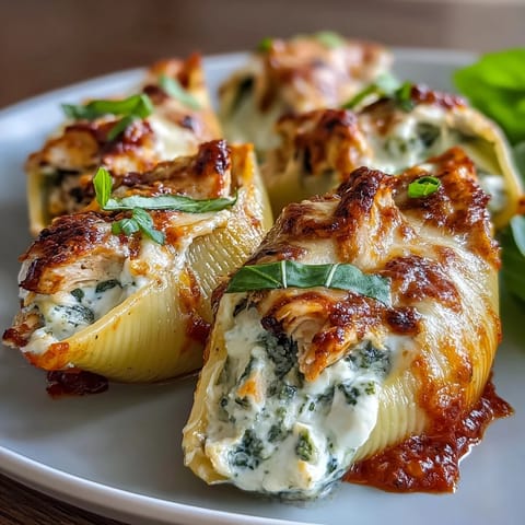 Pesto Chicken Stuffed Shells