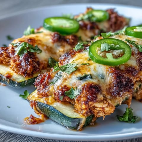 Keto Chicken Enchilada Zucchini