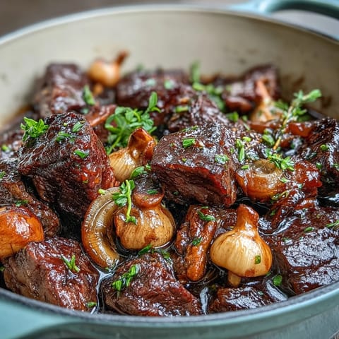 Wild Mushroom Beef Bourguignon