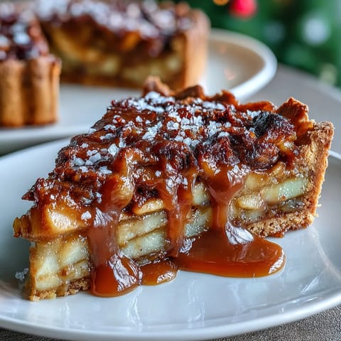 Salted Caramel Apple Tart