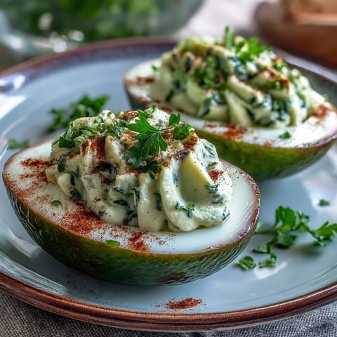 Green Avocado Deviled Eggs