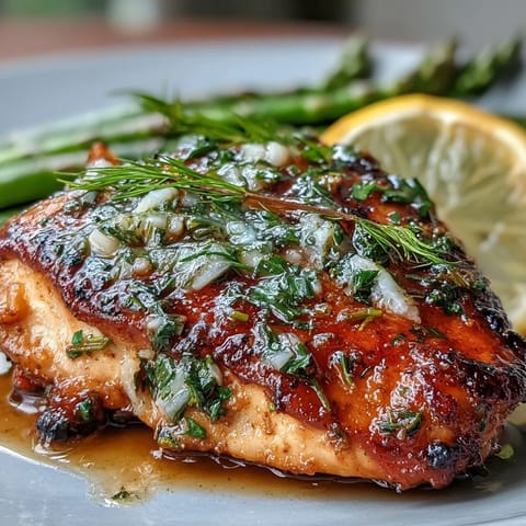 One-Pan Lemon Herb Chicken and Asparagus, golden roasted chicken and tender asparagus with bright citrus.
