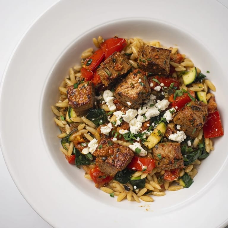 Imagine a comforting bowl of Smoky Mediterranean Lamb and Orzo Supper, a vibrant and aromatic family meal.