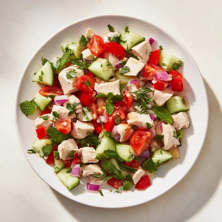 Cool cucumber and tender chicken make this Clean Shaker salad a delicious, refreshing summer meal.