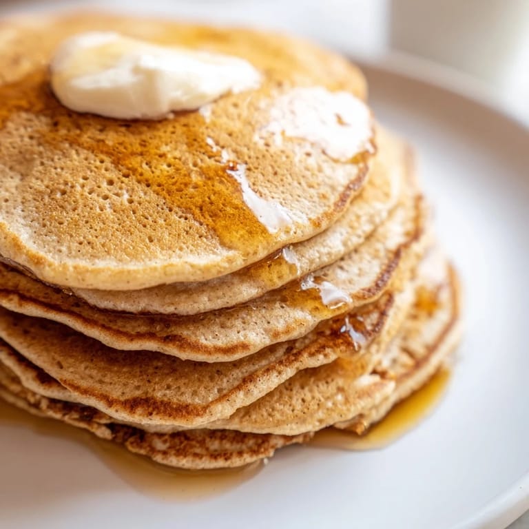 Perfectly cooked Protein Banana Pancakes, showcasing their light, airy texture for breakfast.