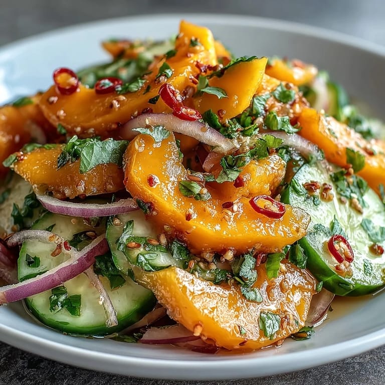 Tossed in a tangy lime-honey dressing with cilantro and optional chilies, this vibrant Refreshing Mango Salad is ready in minutes. 