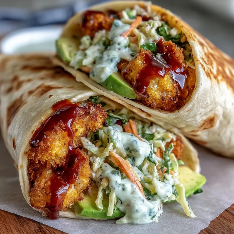 Golden-baked cauliflower meets tangy ranch slaw and fresh herbs inside a fluffy tortilla for a delicious plant-based meal.