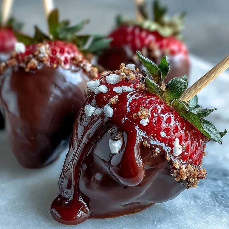 Elegant chocolate-covered strawberries in white and dark chocolate, decorated with nuts and sprinkles, arranged as a stunning edible bouquet.
