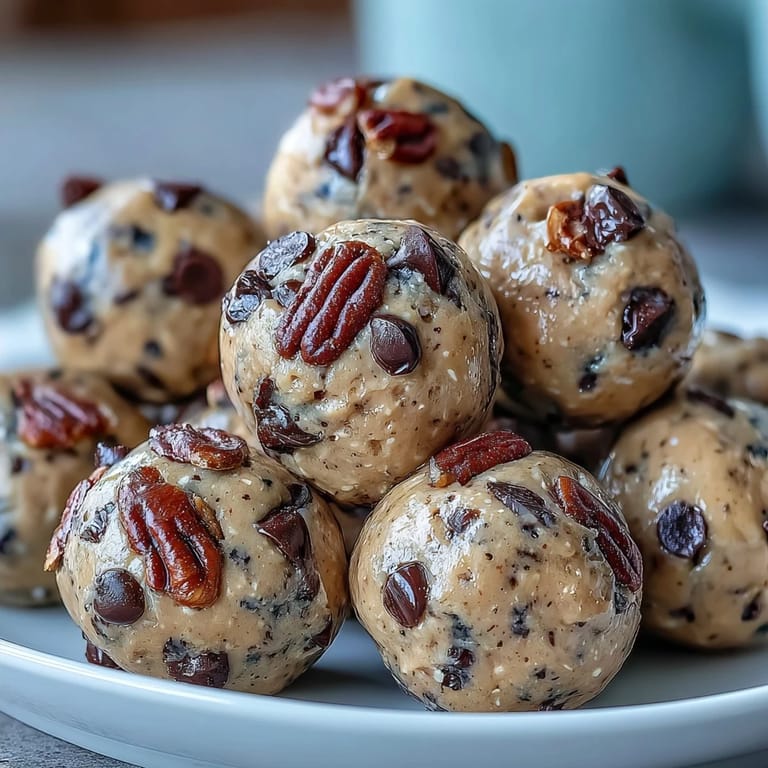 Easy no-bake high-protein cookie dough bites, loaded with mini chocolate chips for a sweet, satisfying treat.