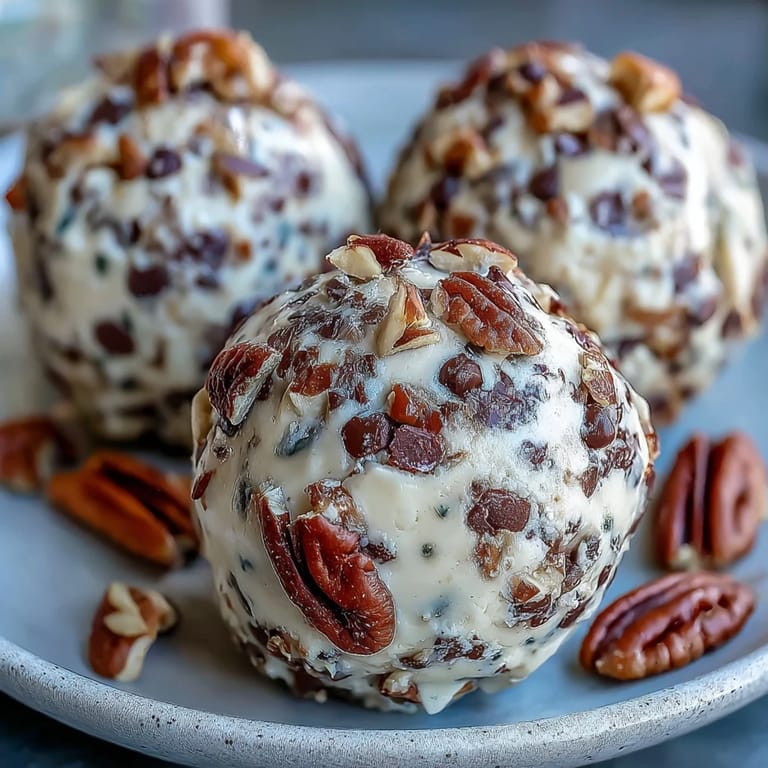 Rich, no-bake cookie dough featuring smooth almond butter and vanilla protein powder, studded with melty chocolate chips for indulgence.  