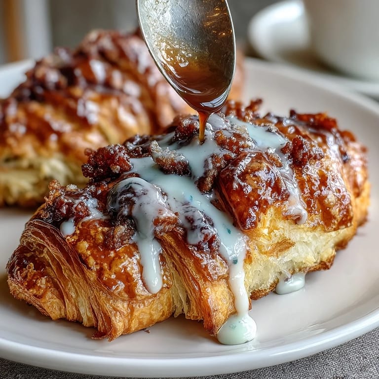 Decadent croissant French toast casserole baked to perfection, bursting with mixed berries and buttery richness.  