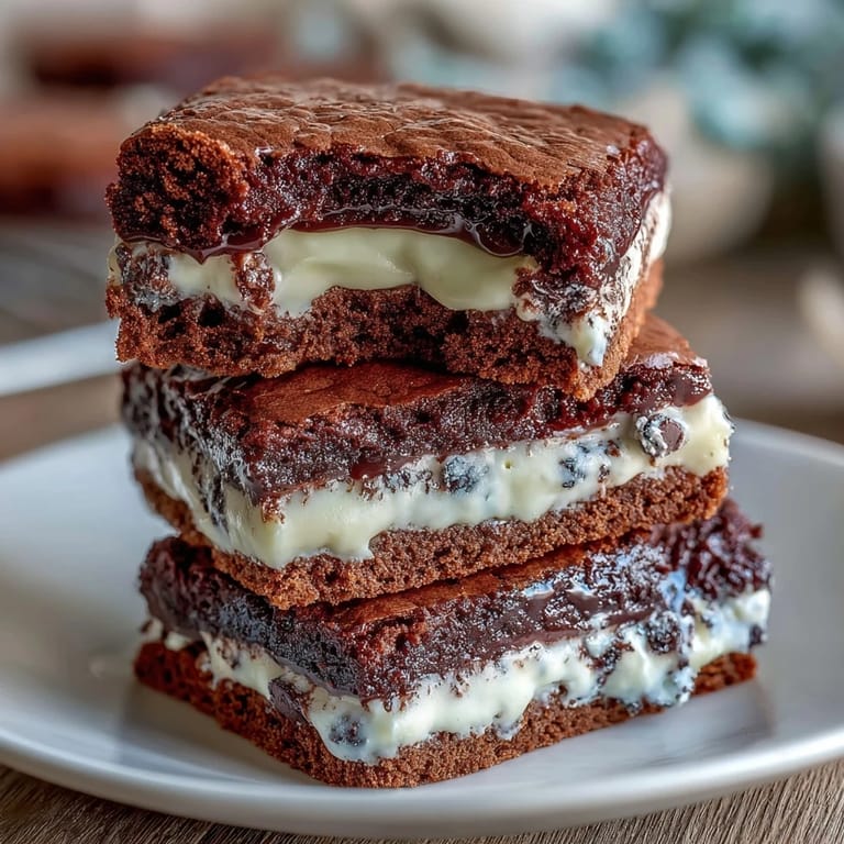 Cream cheese stuffed brownie mix cookies, featuring a rich chocolate exterior and creamy, tangy center for a perfect dessert bite.