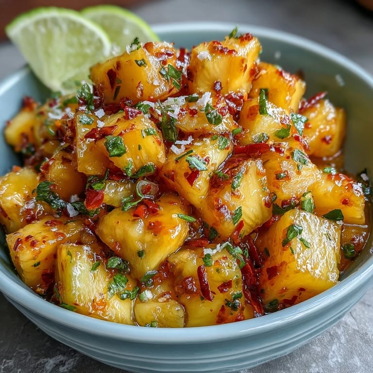 Colorful tropical fruit cups featuring ripe mango, pineapple, and watermelon, tossed with lime juice and Tajín seasoning.
