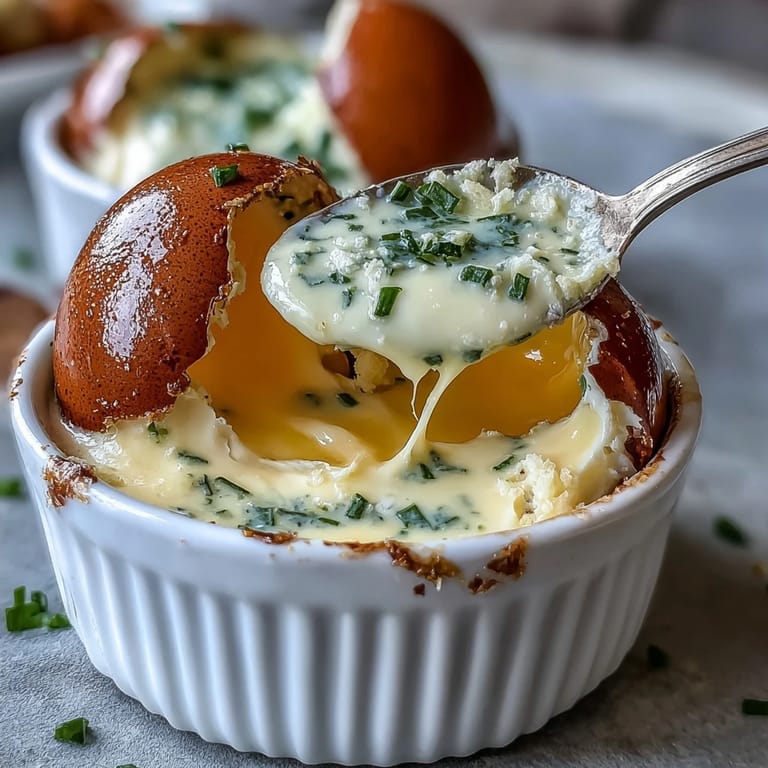 Elegant Easter Eggs en Cocotte, baked to perfection for a special brunch delight.